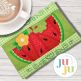 ITH Whimsical Watermelon Mug Rug | Machine Embroidery Designs by JuJu