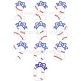 Baseball Bow Number Set Applique | Machine Embroidery Designs by JuJu