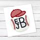Baseball Hat Mono Circle | Machine Embroidery Designs by JuJu