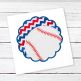 Baseball Scallop | Machine Embroidery Designs by JuJu