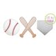 Baseball Bats Home Plate Trio Sketch Embroidery | Machine Embroidery Designs by JuJu