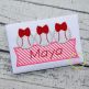 Baseball Bow Trio Banner Applique Design | Machine Embroidery Designs by JuJu