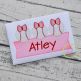 Baseball Bow Trio Banner Sketch Embroidery Design | Machine Embroidery Designs by JuJu
