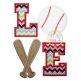 Baseball LOVE 2 (or Softball LOVE 2) Applique Design | Machine Embroidery Designs by JuJu