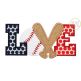 Itch 2 Stitch Baseball Love Applique Digital Embroidery Machine Designs by JuJu