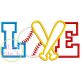 Itch 2 Stitch Baseball Love Applique Digital Embroidery Machine Designs by JuJu