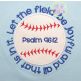 Baseball Psalm Applique with verse | Machine Embroidery Designs by JuJu