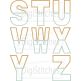 Basic Split Applique Alphabet | Machine Embroidery Designs by JuJu