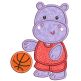 Basketball Animals Applique Machine Embroidery Designs by JuJu 