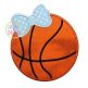 Basketball Bow Applique | Machine Embroidery Designs by JuJu