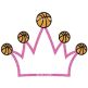 Basketball Crown Applique | Machine Embroidery Designs by JuJu