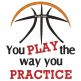 Basketball You Play The Way You Practice | Machine Embroidery Designs by JuJu