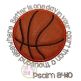 Basketball Psalm Applique with verse | Machine Embroidery Designs by JuJu