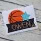 Basketball Star Banner Applique Design | Machine Embroidery Designs by JuJu