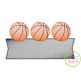 Basketball Trio Banner Sketch Embroidery Design | Machine Embroidery Designs by JuJu