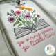 So Many Books - Floral Book Saying Embroidery Design | Machine Embroidery Designs by JuJu