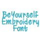 Be Yourself Embroidery Font Machine Embroidery Designs by JuJu