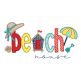 Daisy Doodle Bean Stitch Applique Alphabet | Machine Embroidery Designs by JuJu