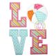 Beachball LOVE Applique | Machine Embroidery Designs by JuJu