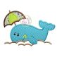 Beached Whale Applique | Machine Embroidery Designs by JuJu