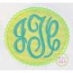 Beaded Oval Monogram Frame Applique | Machine Embroidery Designs by JuJu