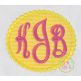 Beaded Oval Monogram Frame Applique | Machine Embroidery Designs by JuJu
