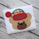 Winter Bear Face Boy Applique | Machine Embroidery Designs by JuJu