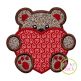 Bear With Heart Boy Applique | Machine Embroidery Designs by JuJu