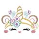 Bear Unicorn Horn Embroidery | Machine Embroidery Designs by JuJu