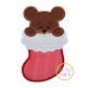 Bear in Stocking Boy Applique | Machine Embroidery Designs by JuJu