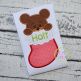 Bear in Stocking Boy Applique | Machine Embroidery Designs by JuJu
