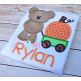 Bear Wagon Pumpkin Applique | Machine Embroidery Designs by JuJu