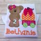 Bear Wagon Pumpkin Girl Applique | Machine Embroidery Designs by JuJu