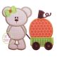 Bear Wagon Pumpkin Girl Applique | Machine Embroidery Designs by JuJu