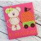 Bear Wagon Pumpkin Girl Applique | Machine Embroidery Designs by JuJu