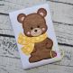 Bear with Scarf Girl Applique | Machine Embroidery Designs by JuJu