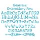 Beatrice Embroidery Font | Machine Embroidery Designs by JuJu