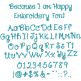 Because I Am Happy Embroidery Font | Machine Embroidery Designs by JuJu