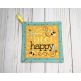 ITH Busy Bees Bee Happy Pot Holder | Machine Embroidery Designs by JuJu