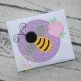 Bee Circle Applique Design | Machine Embroidery Designs by JuJu