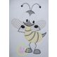 Bee Flexing Muscles Sketch Embroidery | Machine Embroidery Designs by JuJu
