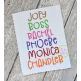 Best Friend Forever Embroidery Font | Machine Embroidery Designs by JuJu