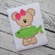 Big Fish Girly Bear Applique | Machine Embroidery Designs by JuJu