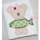 Big Fish Girly Bear Applique | Machine Embroidery Designs by JuJu