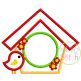 Itch 2 Stitch Birdhouse Monogram Frame Applique Digital Embroidery Machine Designs by JuJu