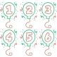 Birthday Balloon Applique Font
