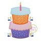 Birthday Cake Applique Design | Machine Embroidery Designs by JuJu