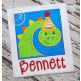Birthday Dino Box Applique | Machine Embroidery Designs by JuJu
