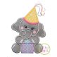 Birthday Elephant Girl Applique Design | Machine Embroidery Designs by JuJu