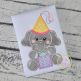 Birthday Elephant Girl Applique Design | Machine Embroidery Designs by JuJu